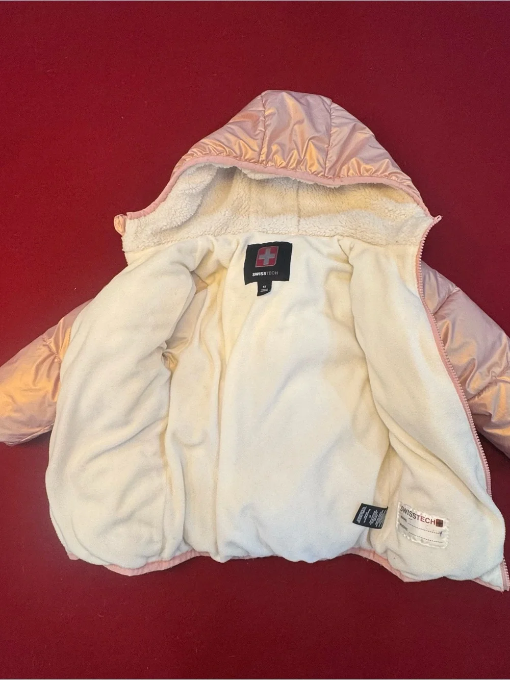 Swiss Tech Girl’s Pink Insulated Cozy Puffer Jacket Size 5T